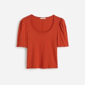 (NWOT) Madewell Puff-Sleeve Scoopneck Tee